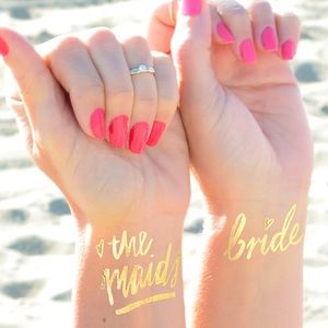 Bridal Party Tattoos Set of 12